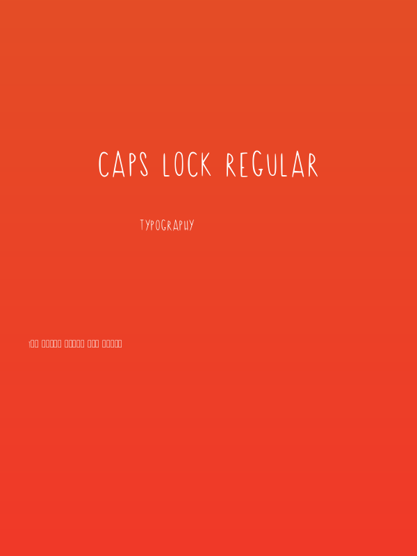 Caps Lock Regular Poster