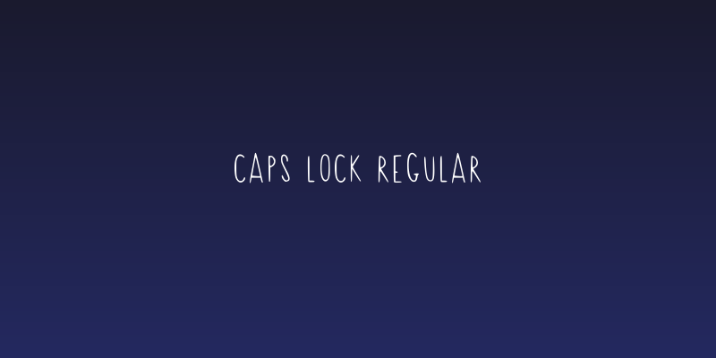 Caps Lock Regular Social Header