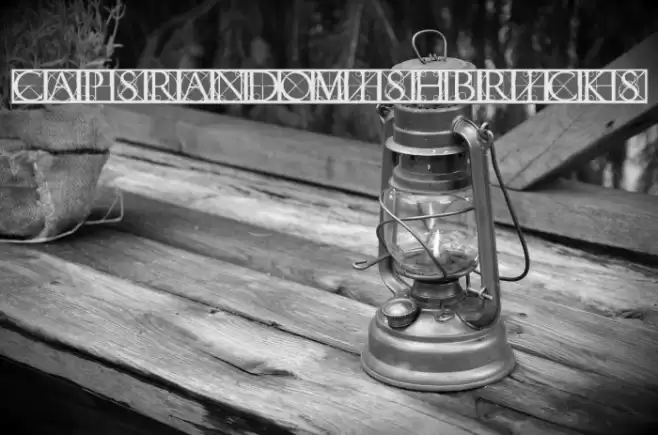 CapsRandomishBricks Font examples
