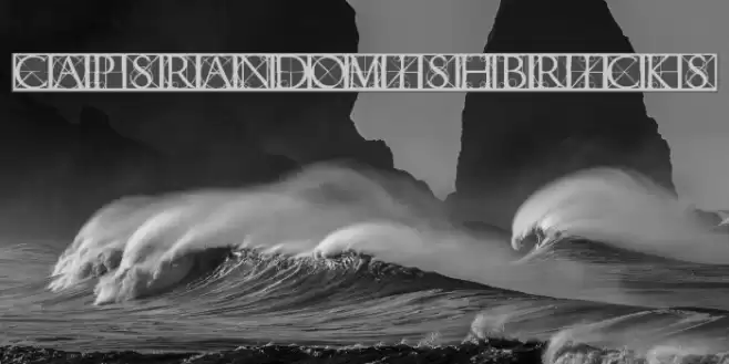 CapsRandomishBricks Font examples
