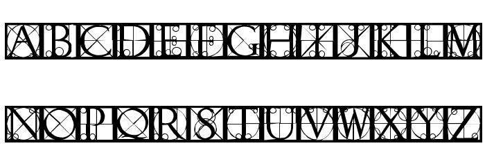 CapsRandomishBricks Font LOWERCASE