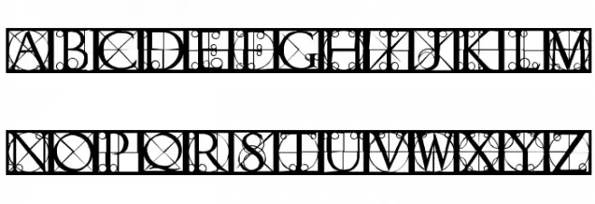 CapsRandomishBricks Font LOWERCASE