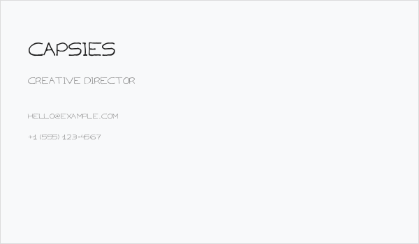 Capsies Business Card