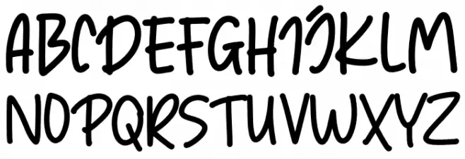 Capslock Schriftart Groß