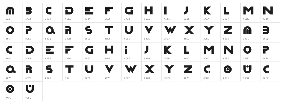 Capsture Character Map