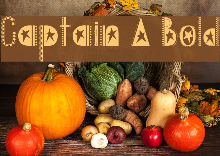 Captain A Bold Font examples