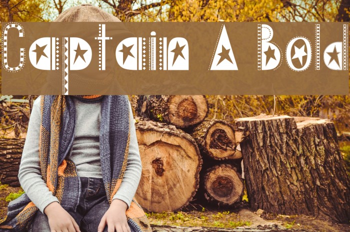 Captain A Bold Font examples