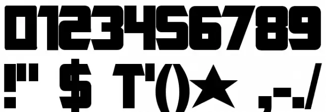 Captain America Font OTHER CHARS