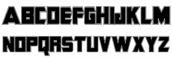 Captain America خط أحرف صغيرة