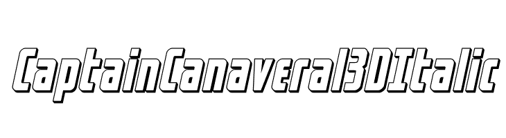 Captain Canaveral 3D Italic  font caratteri gratis