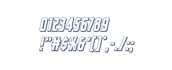 Captain Canaveral 3D Italic Other Characters