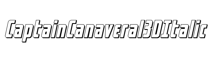 Captain Canaveral 3D Italic  Free Fonts Download