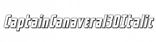 Captain Canaveral 3D Italic  baixar fontes gratis