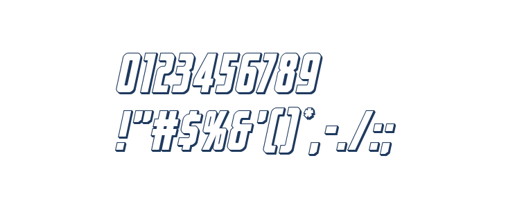 Captain Canaveral 3D Italic Other Characters