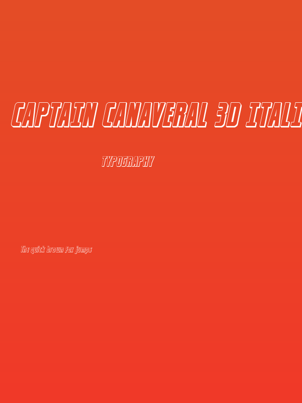 Captain Canaveral 3D Italic Poster