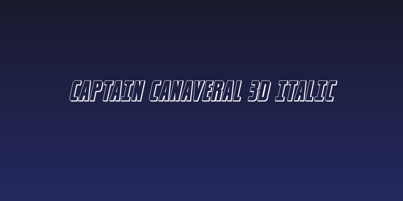 Captain Canaveral 3D Italic Social Header