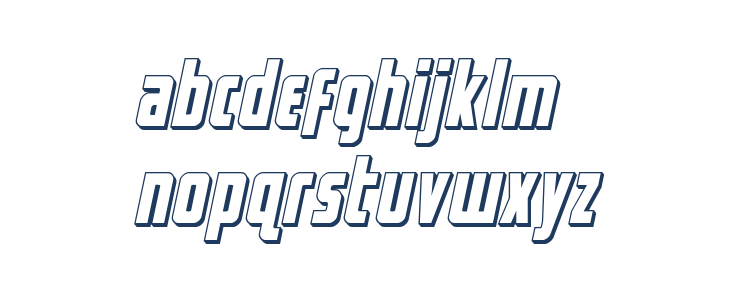 Captain Canaveral 3D Italic Lowercase