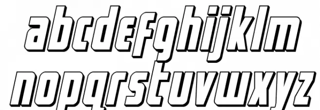 Captain Canaveral 3D Italic خط أحرف صغيرة