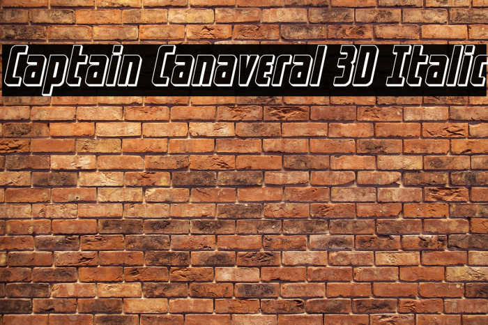 Captain Canaveral 3D Italic Example 1
