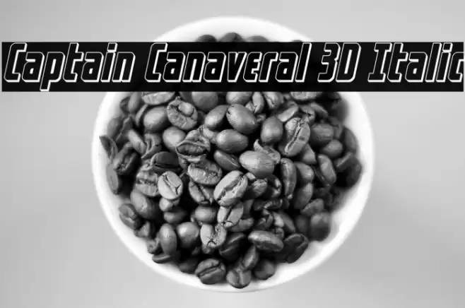 Captain Canaveral 3D Italic Font examples