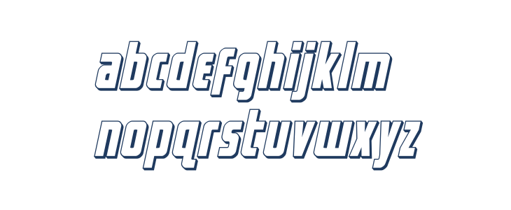 Captain Canaveral 3D Italic Lowercase