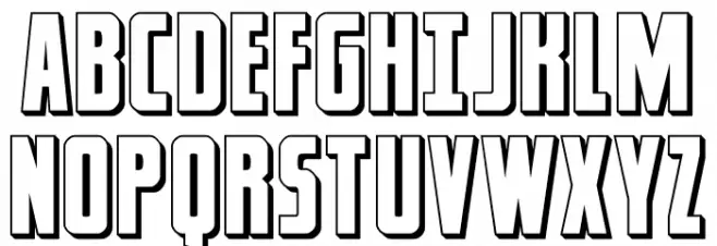 Captain Canaveral 3D Font Litere mari