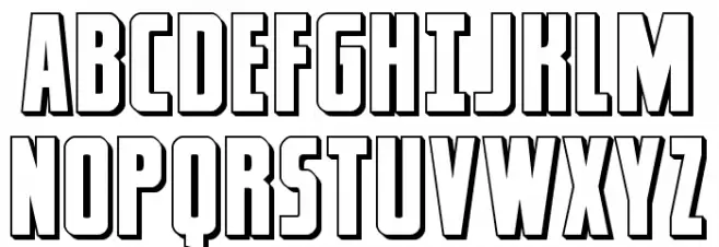 Captain Canaveral 3D Schriftart Groß