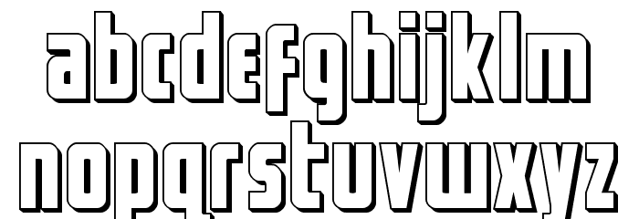 Captain Canaveral 3D Font LOWERCASE
