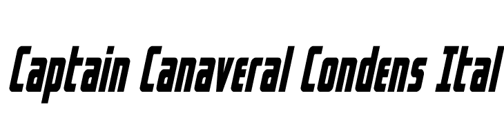 Captain Canaveral Condens Ital  Free Fonts Download