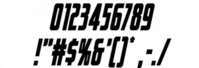 Captain Canaveral Condens Ital Font OTHER CHARS