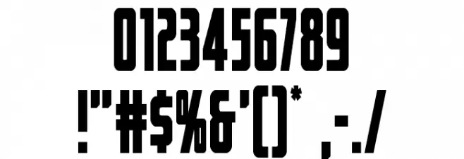 Captain Canaveral Condensed Font OTHER CHARS