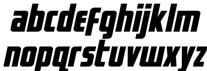 Captain Canaveral Expand Ital Font LOWERCASE