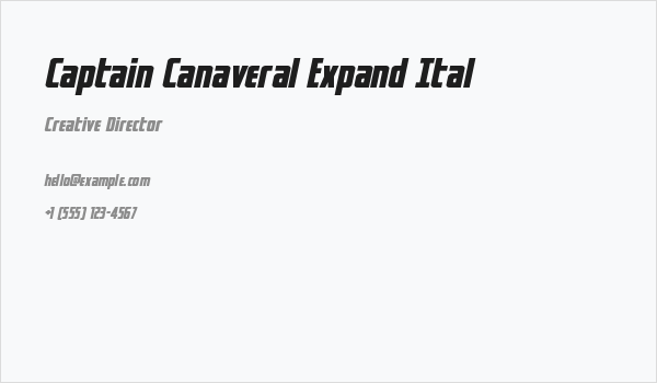 Captain Canaveral Expand Ital Business Card