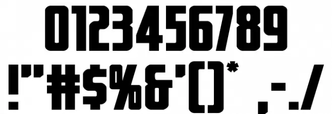 Captain Canaveral Expanded Font OTHER CHARS