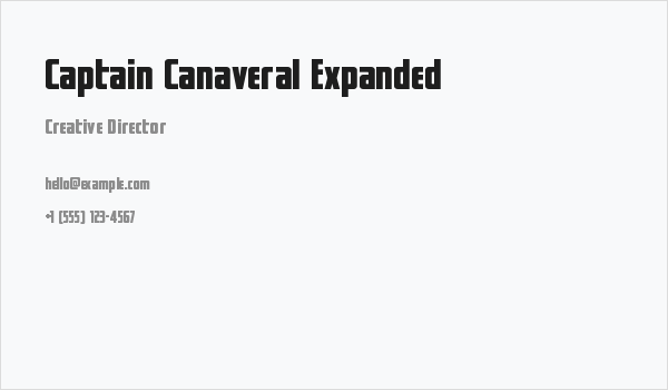 Captain Canaveral Expanded Business Card