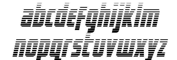 Captain Canaveral GradientItal Font LOWERCASE