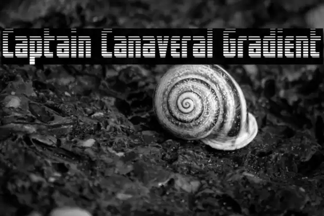 Captain Canaveral Gradient Font examples