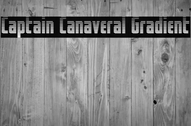 Captain Canaveral Gradient Font examples