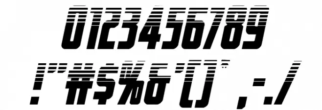 Captain Canaveral HalftoneItal Font OTHER CHARS