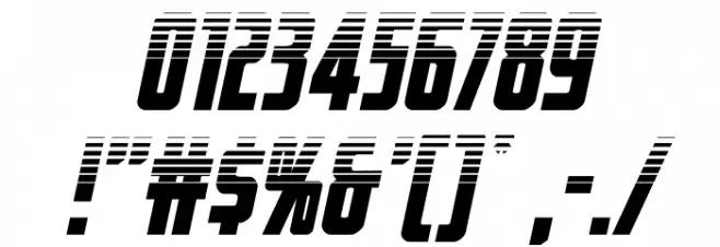 Captain Canaveral HalftoneItal Font OTHER CHARS