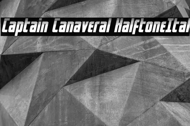Captain Canaveral HalftoneItal Font examples