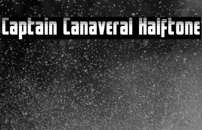 Captain Canaveral Halftone Font examples