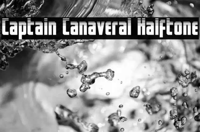 Captain Canaveral Halftone Font examples