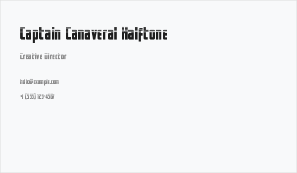 Captain Canaveral Halftone Business Card