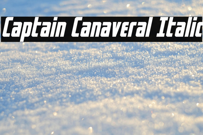 Captain Canaveral Italic Example 1