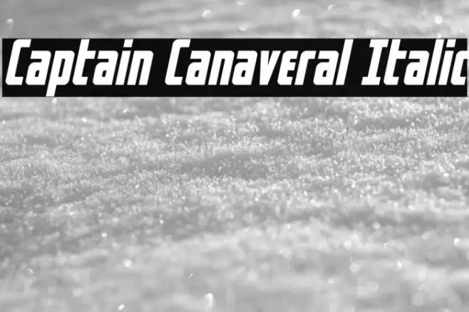 Captain Canaveral Italic Font examples