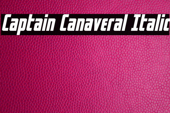 Captain Canaveral Italic Example 2