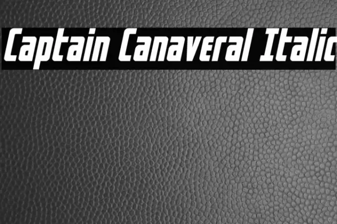 Captain Canaveral Italic Font examples