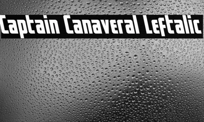Captain Canaveral Leftalic Font examples