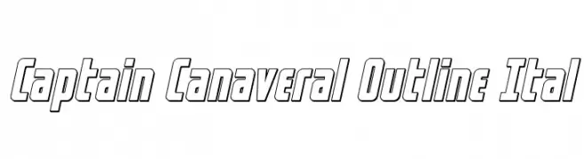 Captain Canaveral Outline Ital  Скачать бесплатные шрифты